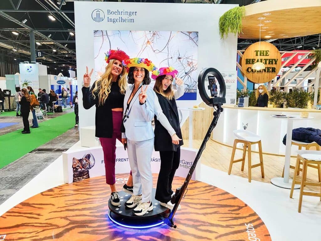 photobooth 360 selfie video salon pro rond